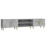 Betonszürke szerelt fa TV-szekrény 180x31,5x40 cm 2