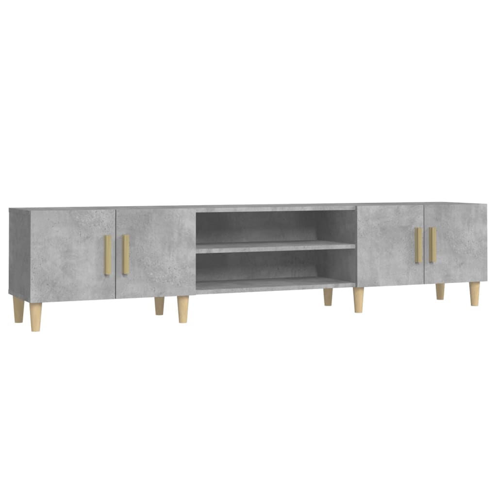 Betonszürke szerelt fa TV-szekrény 180x31,5x40 cm 2