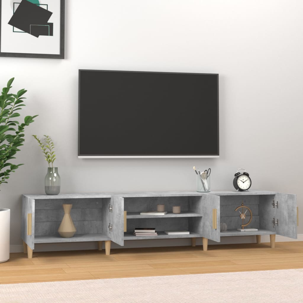 Betonszürke szerelt fa TV-szekrény 180x31,5x40 cm 3