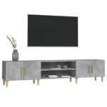 Betonszürke szerelt fa TV-szekrény 180x31,5x40 cm 4