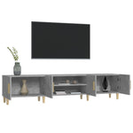 Betonszürke szerelt fa TV-szekrény 180x31,5x40 cm 5