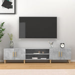 Betonszürke szerelt fa TV-szekrény 180x31,5x40 cm