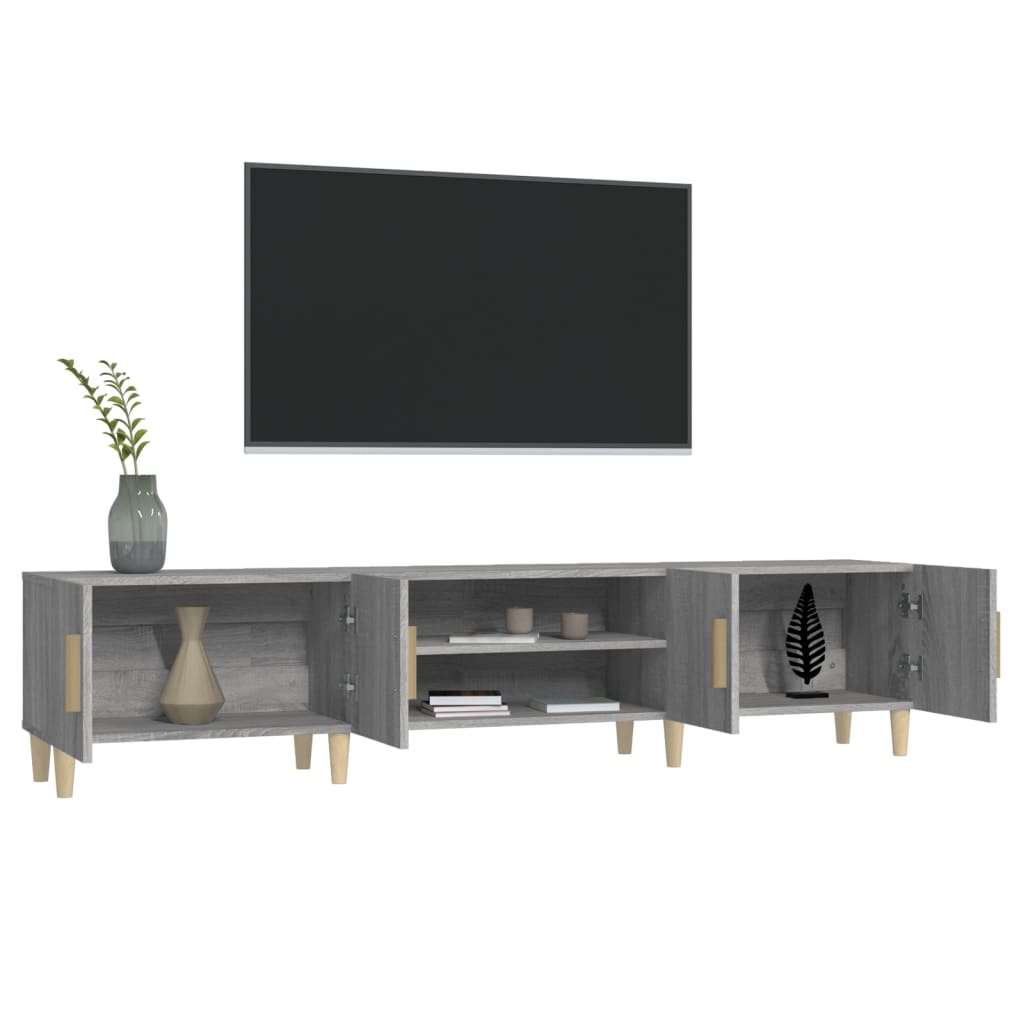 Szürke sonoma színű szerelt fa TV-szekrény 180 x 31,5 x 40 cm 5