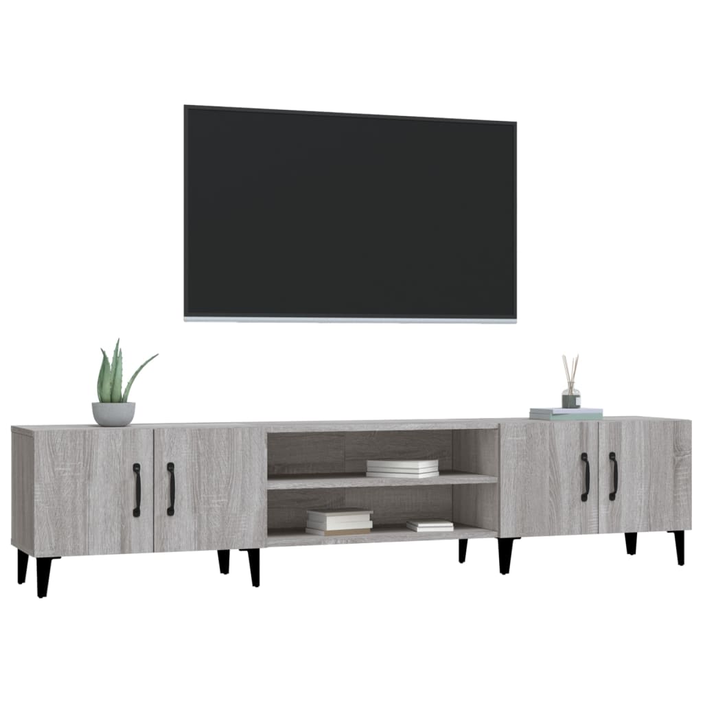 Szürke sonoma színű szerelt fa TV-szekrény 180 x 31,5 x 40 cm 4