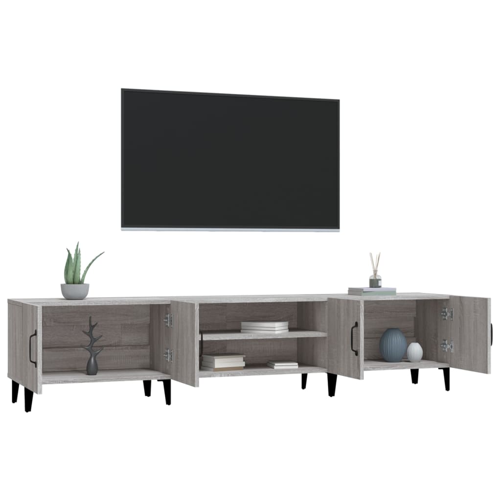 Szürke sonoma színű szerelt fa TV-szekrény 180 x 31,5 x 40 cm 5