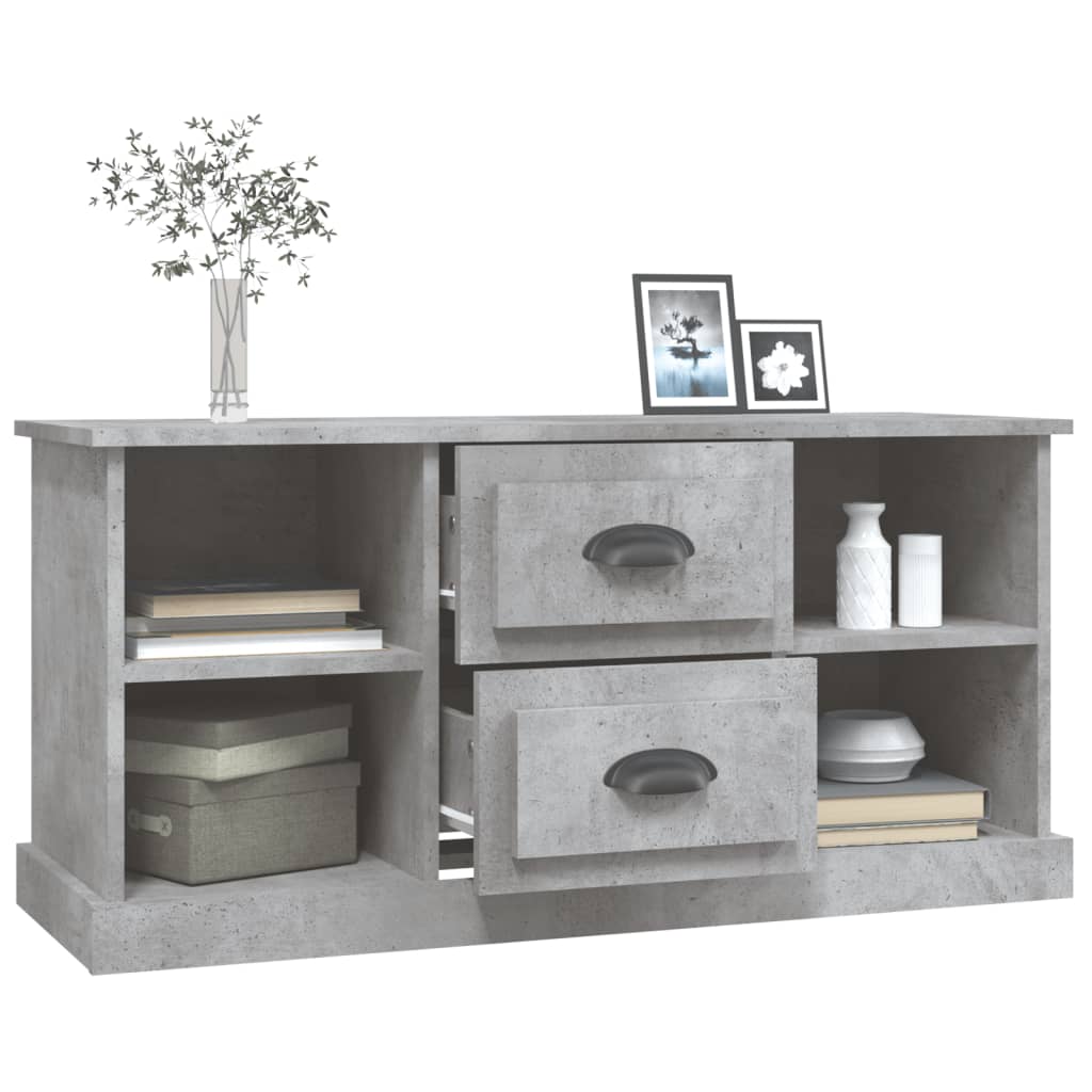Betonszürke szerelt fa TV-szekrény 99,5 x 35,5 x 48 cm 5