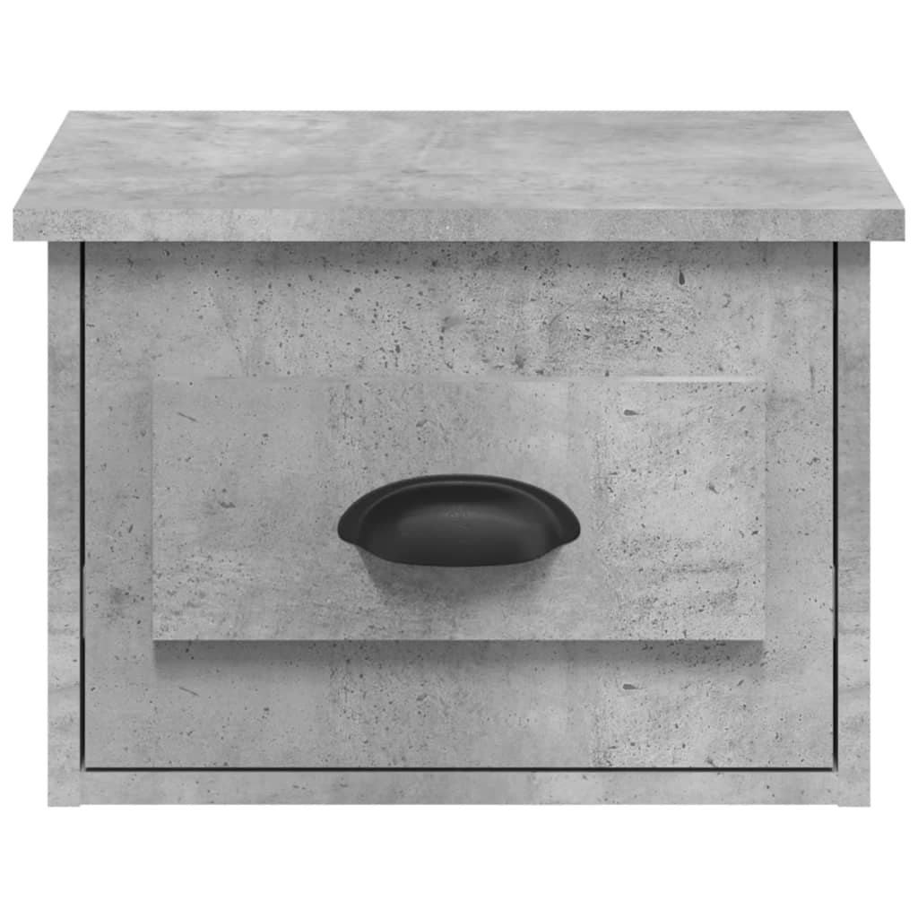 Betonszürke falra szerelhető éjjeliszekrény 41,5x36x28 cm 6