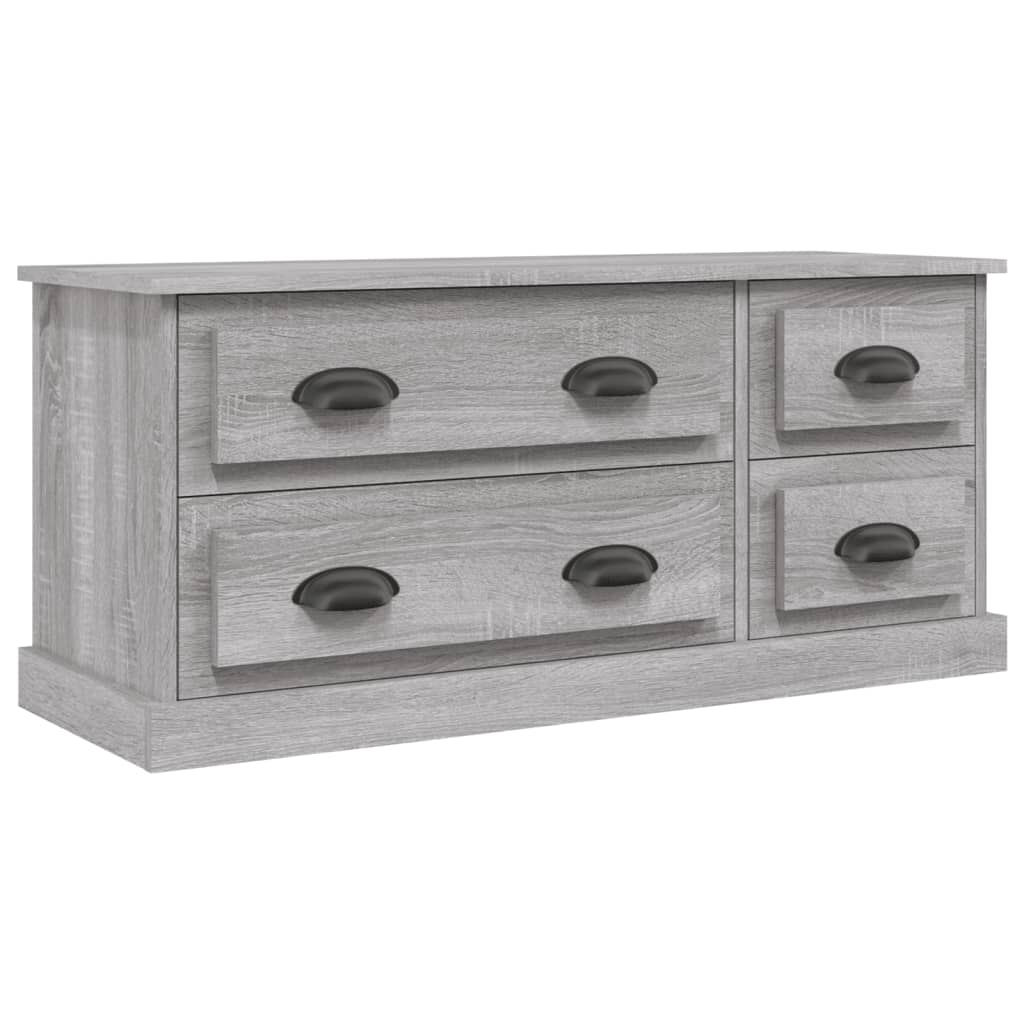 Szürke sonoma színű szerelt fa TV-szekrény 100x35,5x45 cm 2