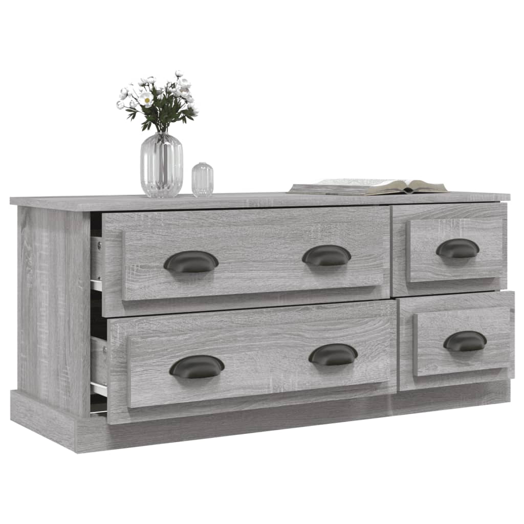 Szürke sonoma színű szerelt fa TV-szekrény 100x35,5x45 cm 5