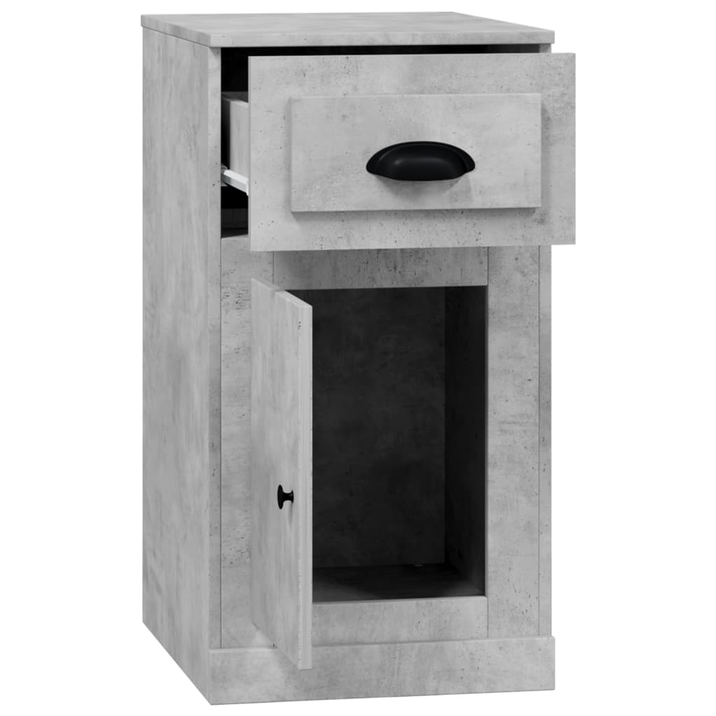 Betonszürke szerelt fa kisszekrény fiókkal 40 x 50 x 75 cm 8