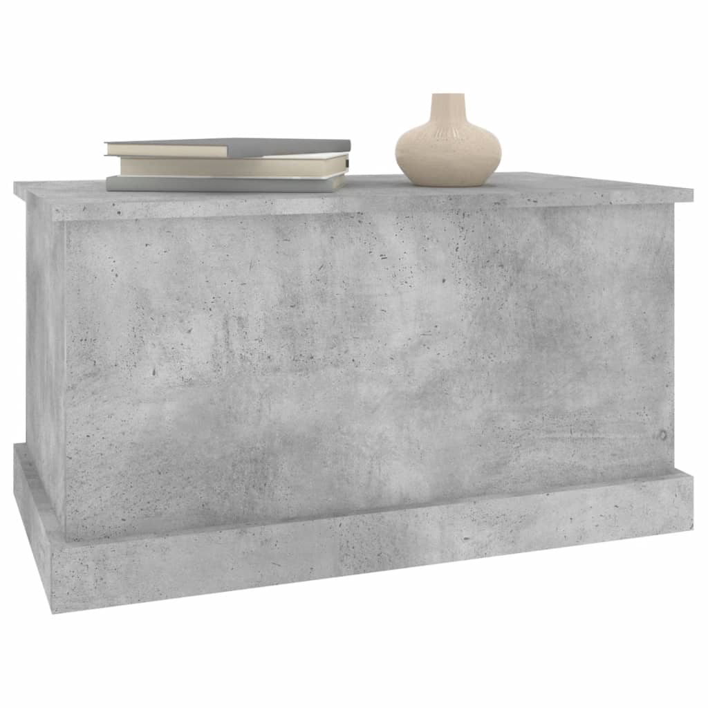 Betonszürke szerelt fa tárolóláda 70x40x38 cm 8