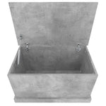 Betonszürke szerelt fa tárolóláda 70x40x38 cm 7
