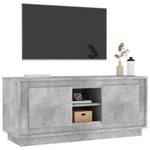 Betonszürke szerelt fa TV-szekrény 102x35x45 cm 4