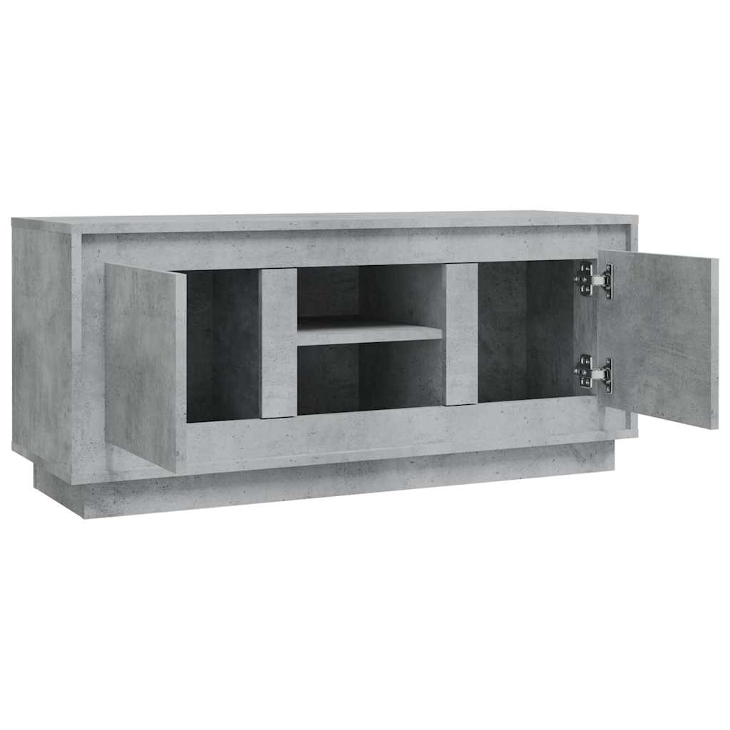 Betonszürke szerelt fa TV-szekrény 102x35x45 cm 7