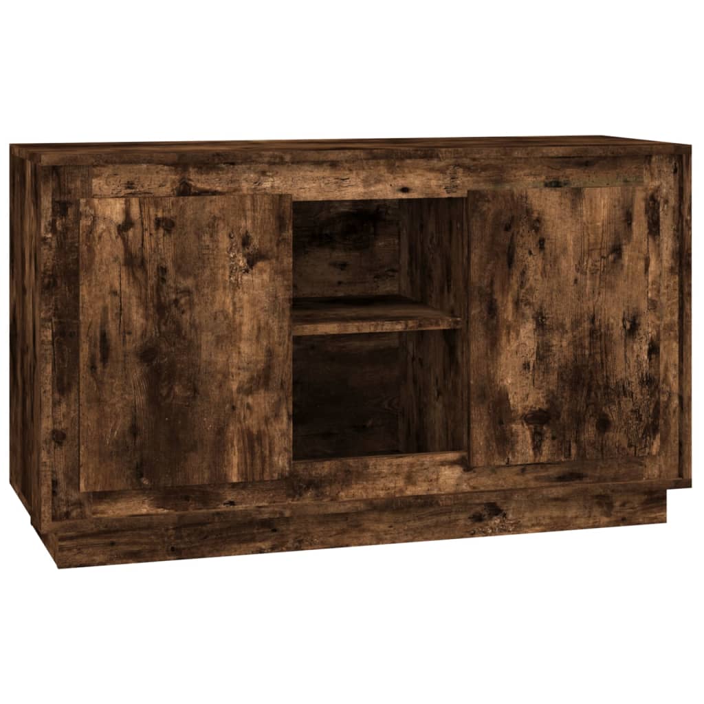 Füstös tölgy színű szerelt fa tálalószekrény 102x35x60 cm 2
