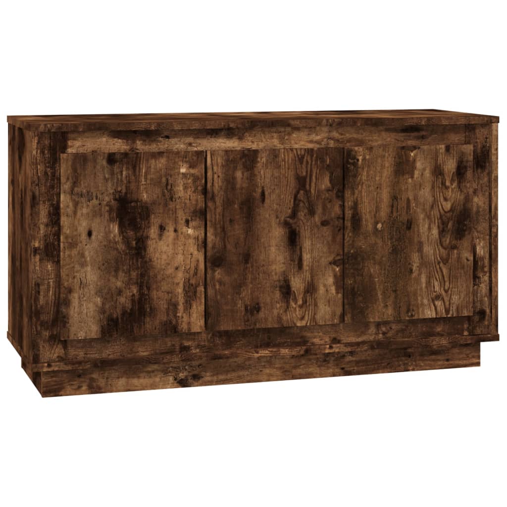 Füstös tölgy színű szerelt fa tálalószekrény 102x35x55 cm 2