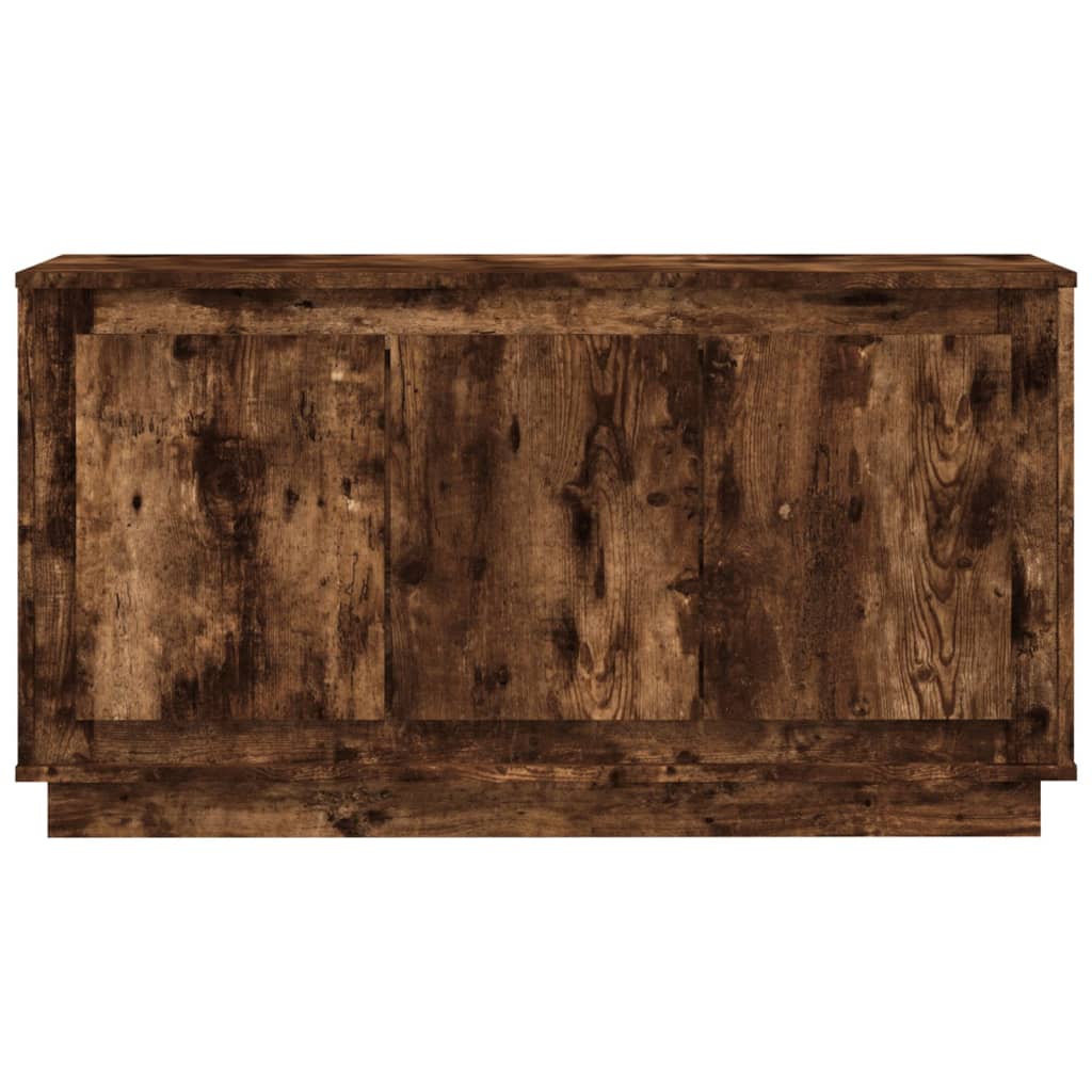 Füstös tölgy színű szerelt fa tálalószekrény 102x35x55 cm 5