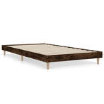Füstös tölgy színű szerelt fa ágykeret matrac nélkül 100x200 cm 2