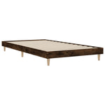 Füstös tölgy színű szerelt fa ágykeret matrac nélkül 100x200 cm 3