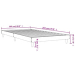 Füstös tölgy színű szerelt fa ágykeret matrac nélkül 100x200 cm 9