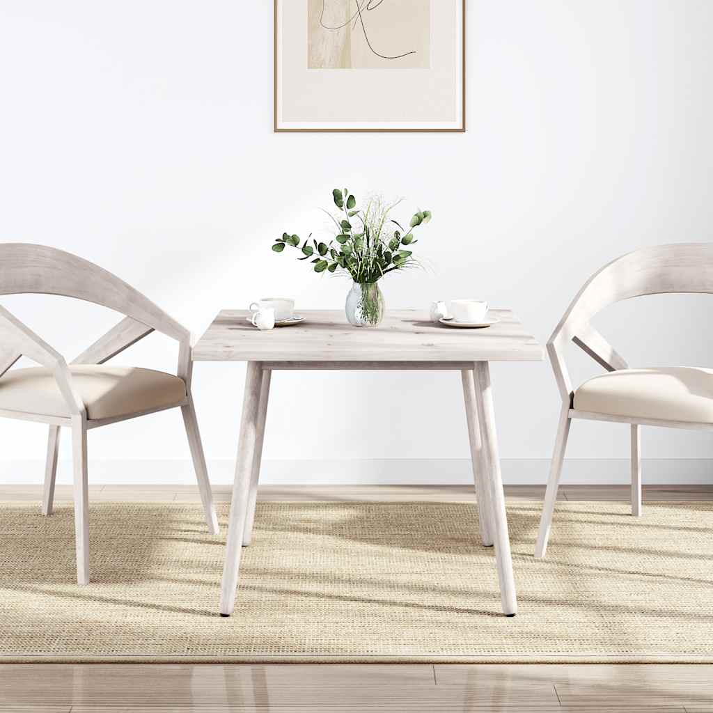 Fehér tömör fenyőfa ovális asztallap 80x80x2,5 cm 2