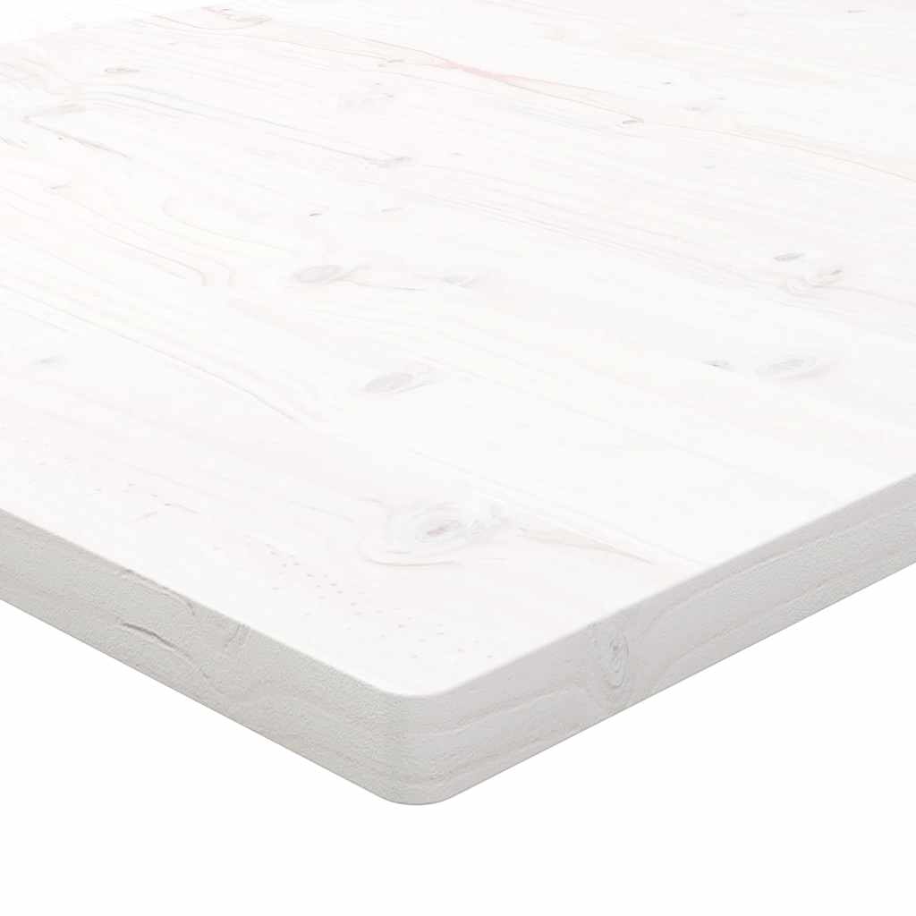 Fehér tömör fenyőfa ovális asztallap 80x80x2,5 cm 6