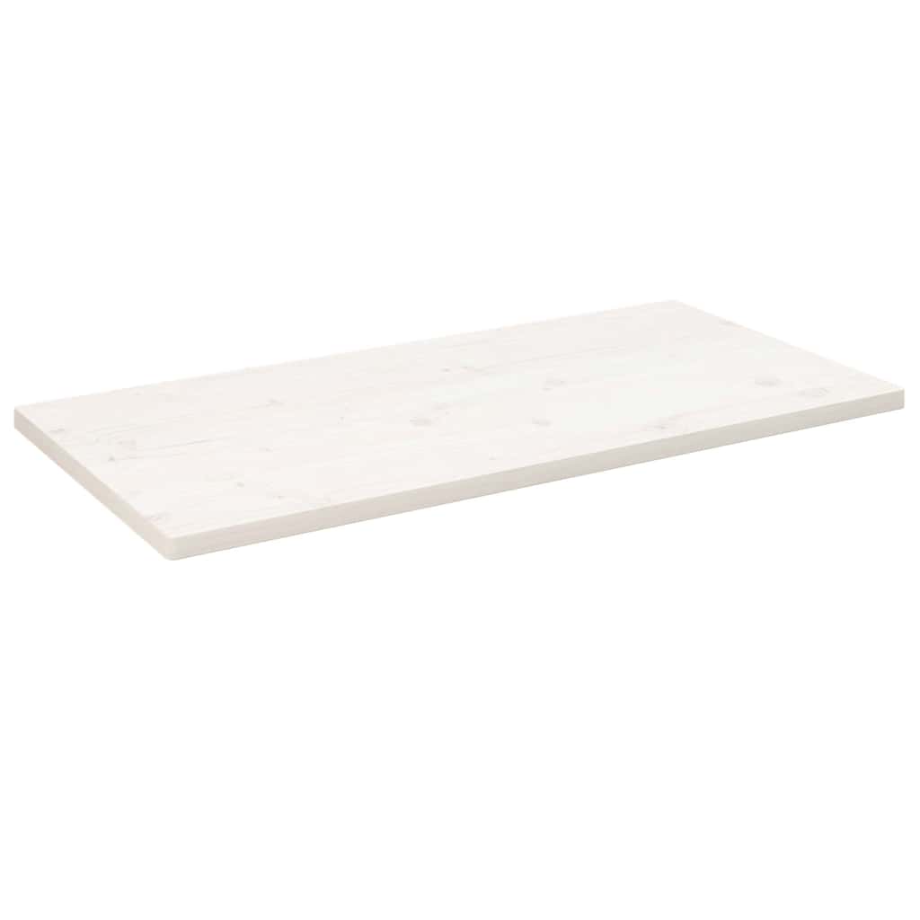 Fehér tömör fenyőfa téglalap alakú asztallap 110 x 55 x 2,5 cm