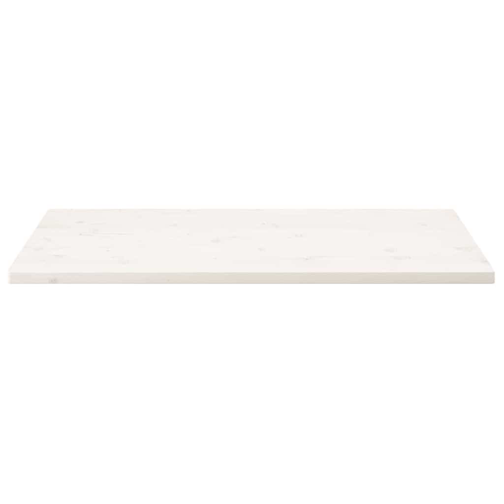 Fehér tömör fenyőfa téglalap alakú asztallap 110 x 55 x 2,5 cm 3