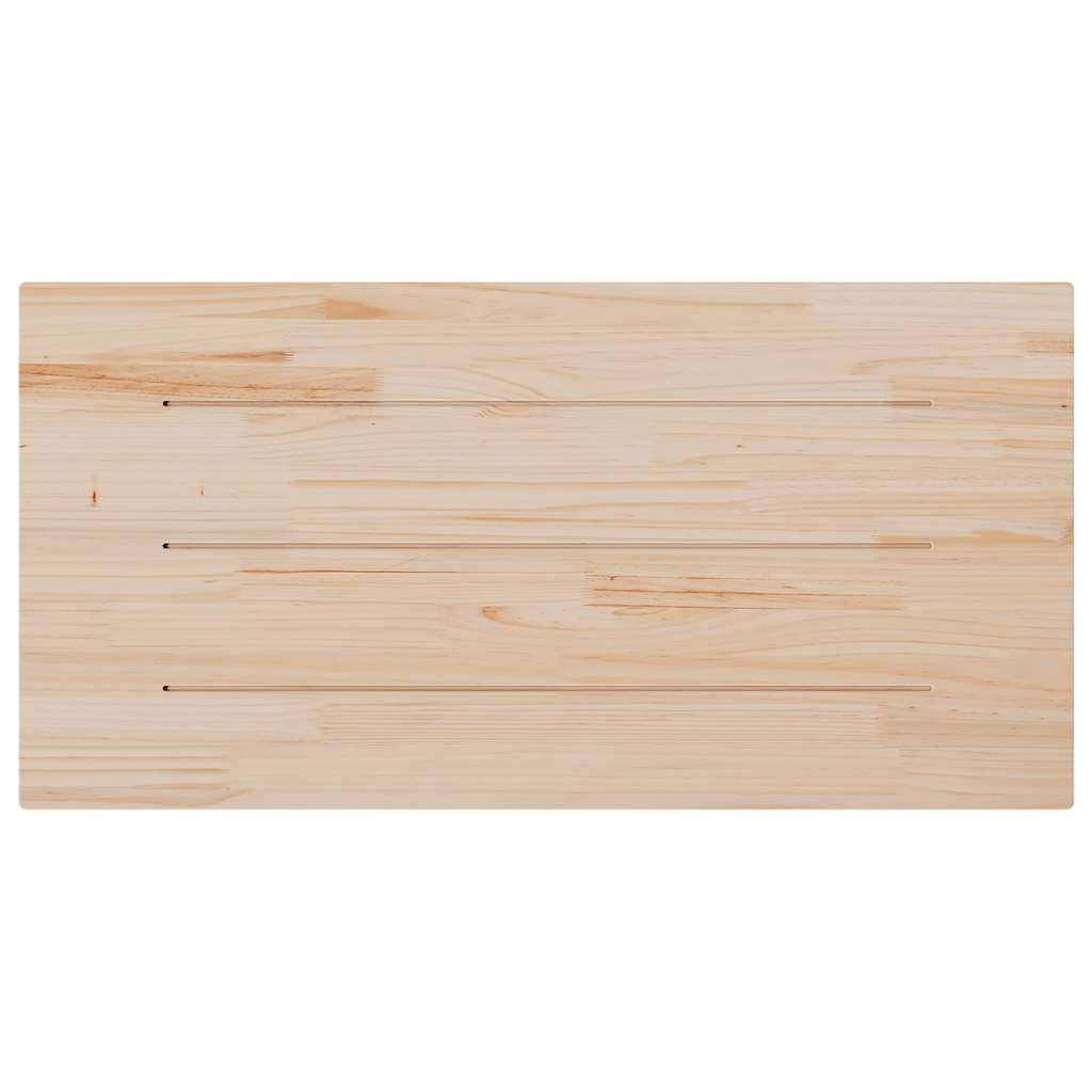 Fehér tömör fenyőfa téglalap alakú asztallap 110 x 55 x 2,5 cm 4