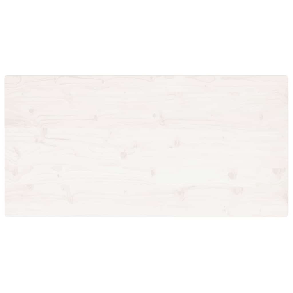 Fehér tömör fenyőfa téglalap alakú asztallap 110 x 55 x 2,5 cm 5