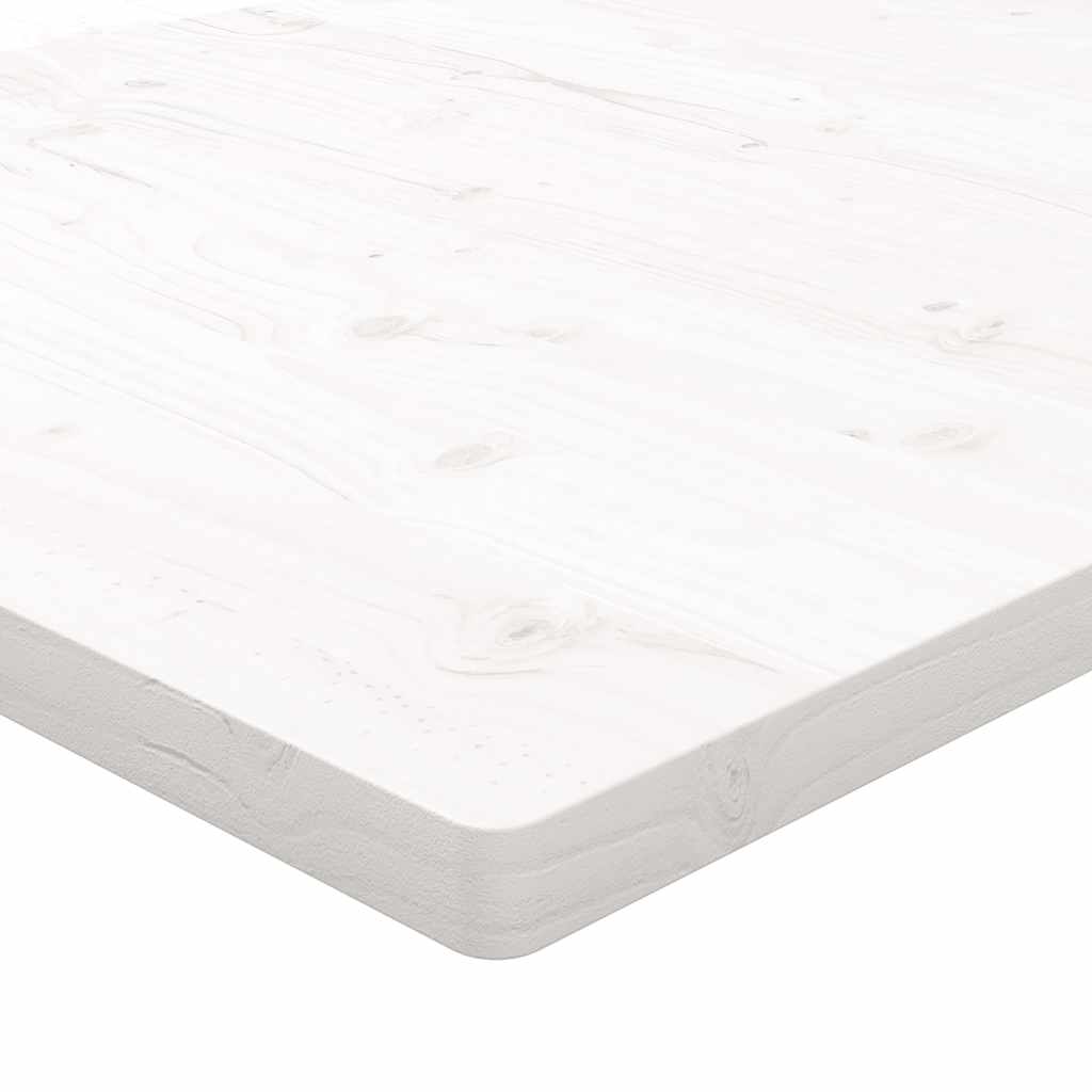 Fehér tömör fenyőfa téglalap alakú asztallap 110 x 55 x 2,5 cm 6