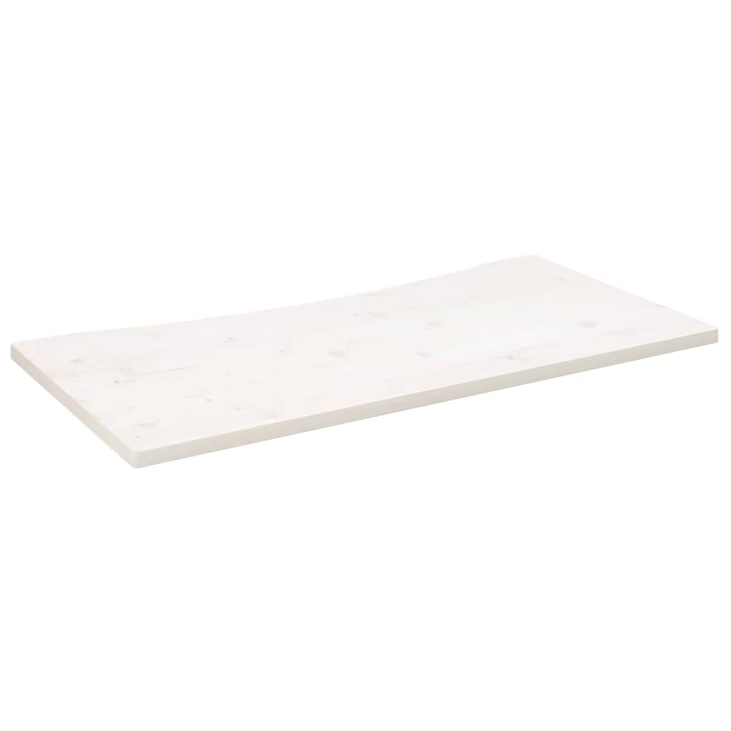 Fehér tömör fenyőfa asztallap 110 x 55 x 2,5 cm 2