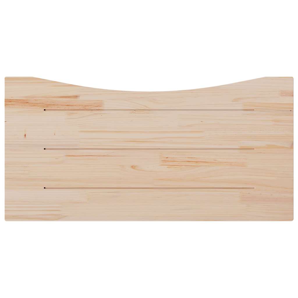 Fehér tömör fenyőfa asztallap 110 x 55 x 2,5 cm 4