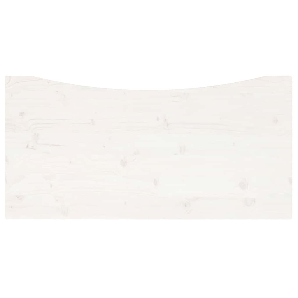 Fehér tömör fenyőfa asztallap 110 x 55 x 2,5 cm 5