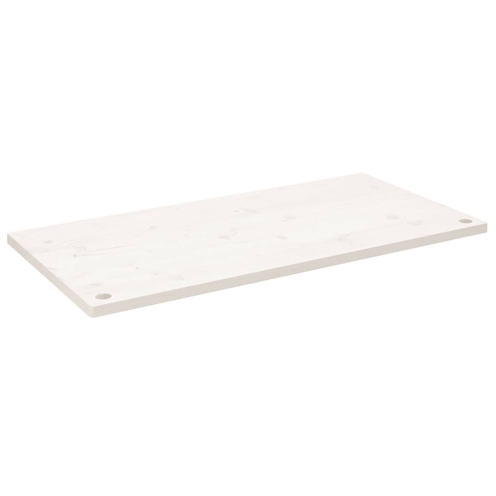 Fehér tömör fenyőfa asztallap 100 x 60 x 2,5 cm 2