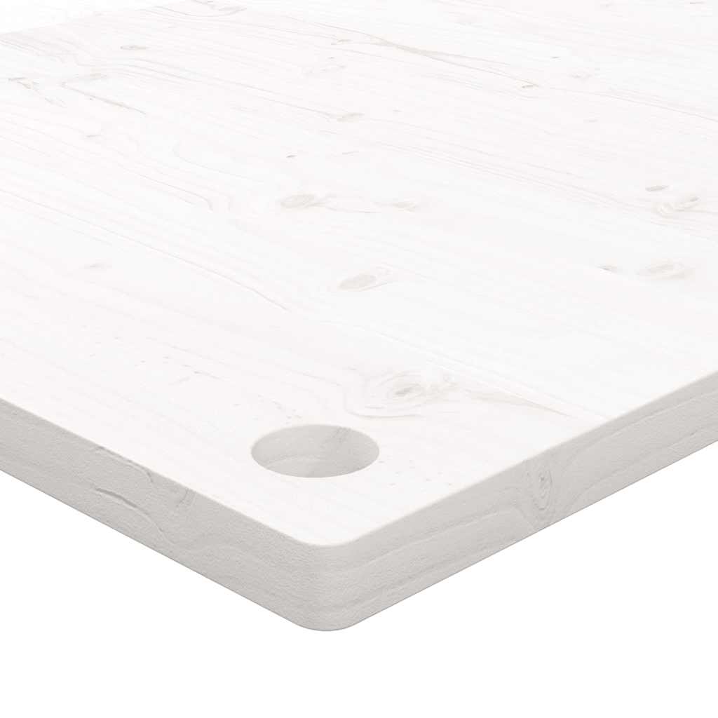 Fehér tömör fenyőfa asztallap 100 x 60 x 2,5 cm 6
