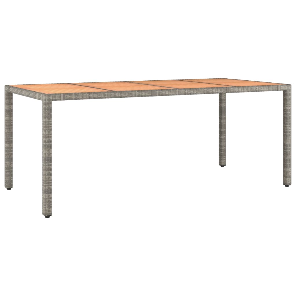 9 részes szürke polyrattan kerti étkezőgarnitúra párnával 7