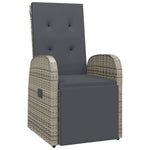 5 részes szürke polyrattan kerti étkezőgarnitúra párnával 6