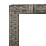 5 részes szürke polyrattan kerti étkezőgarnitúra párnával 8