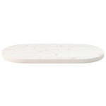Fehér tömör fenyőfa ovális asztallap 60 x 30 x 2,5 cm 3