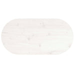 Fehér tömör fenyőfa ovális asztallap 60 x 30 x 2,5 cm 5