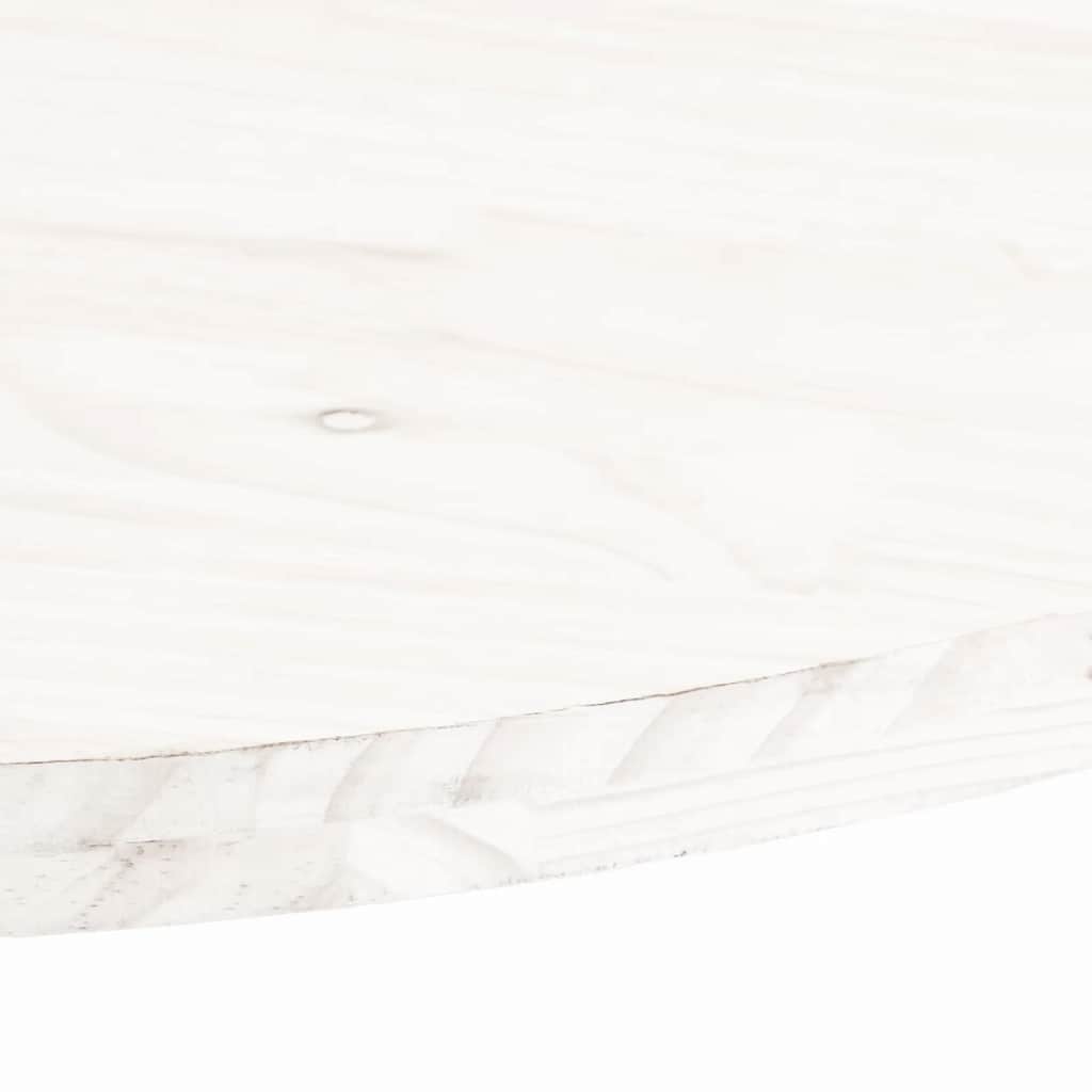 Fehér tömör fenyőfa ovális asztallap 60 x 30 x 2,5 cm 6