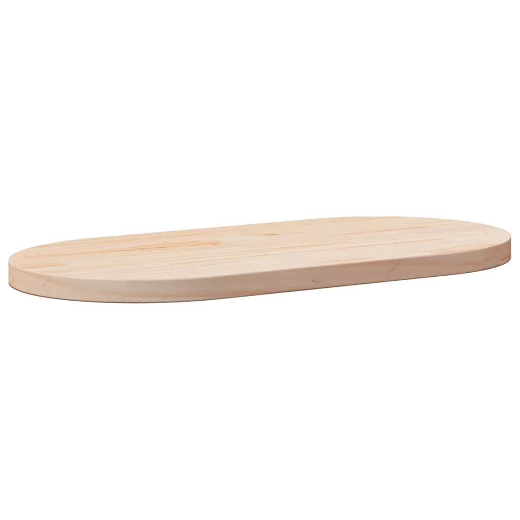 Tömör fenyőfa asztallap 90 x 45 x 2,5 cm ovális