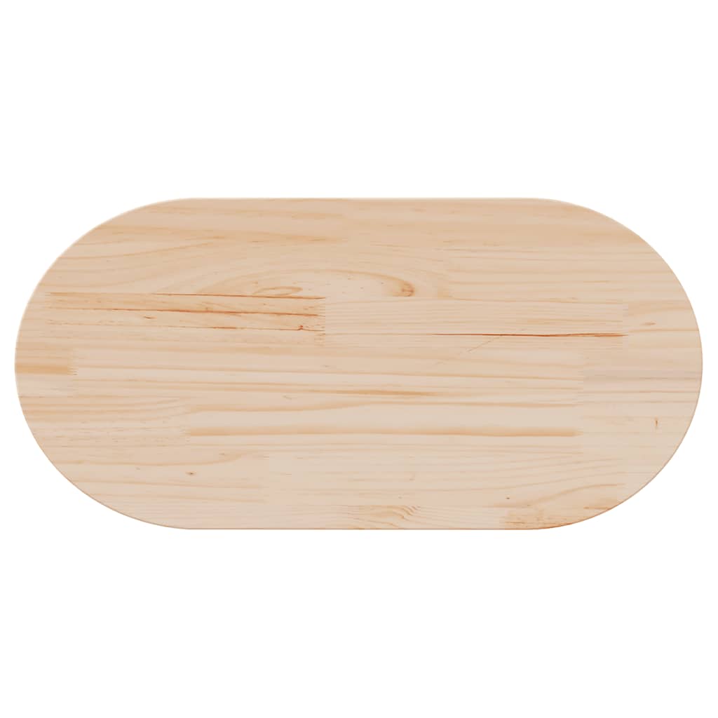Tömör fenyőfa asztallap 90 x 45 x 2,5 cm ovális 5