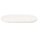 Fehér tömör fenyőfa ovális asztallap 110x55x2,5 cm 3