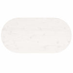 Fehér tömör fenyőfa ovális asztallap 110x55x2,5 cm 5
