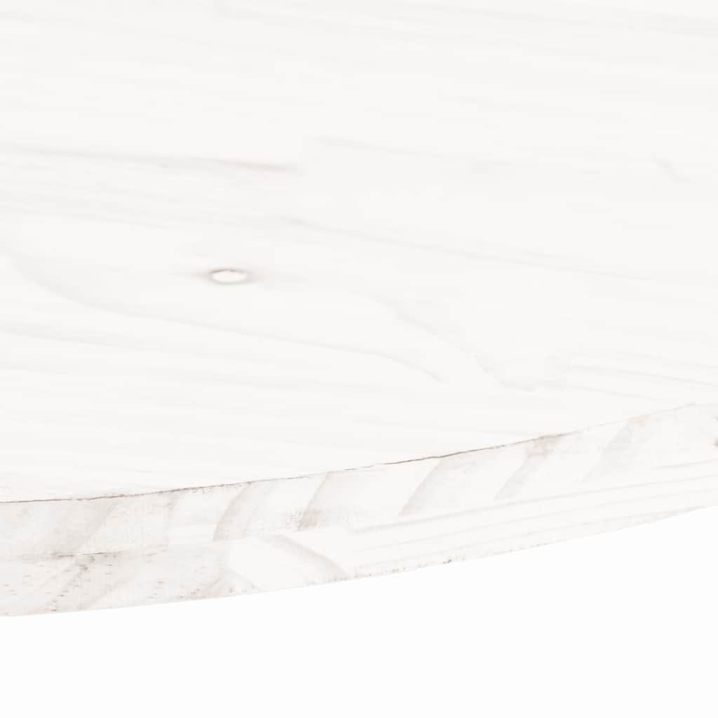 Fehér tömör fenyőfa ovális asztallap 110x55x2,5 cm 6
