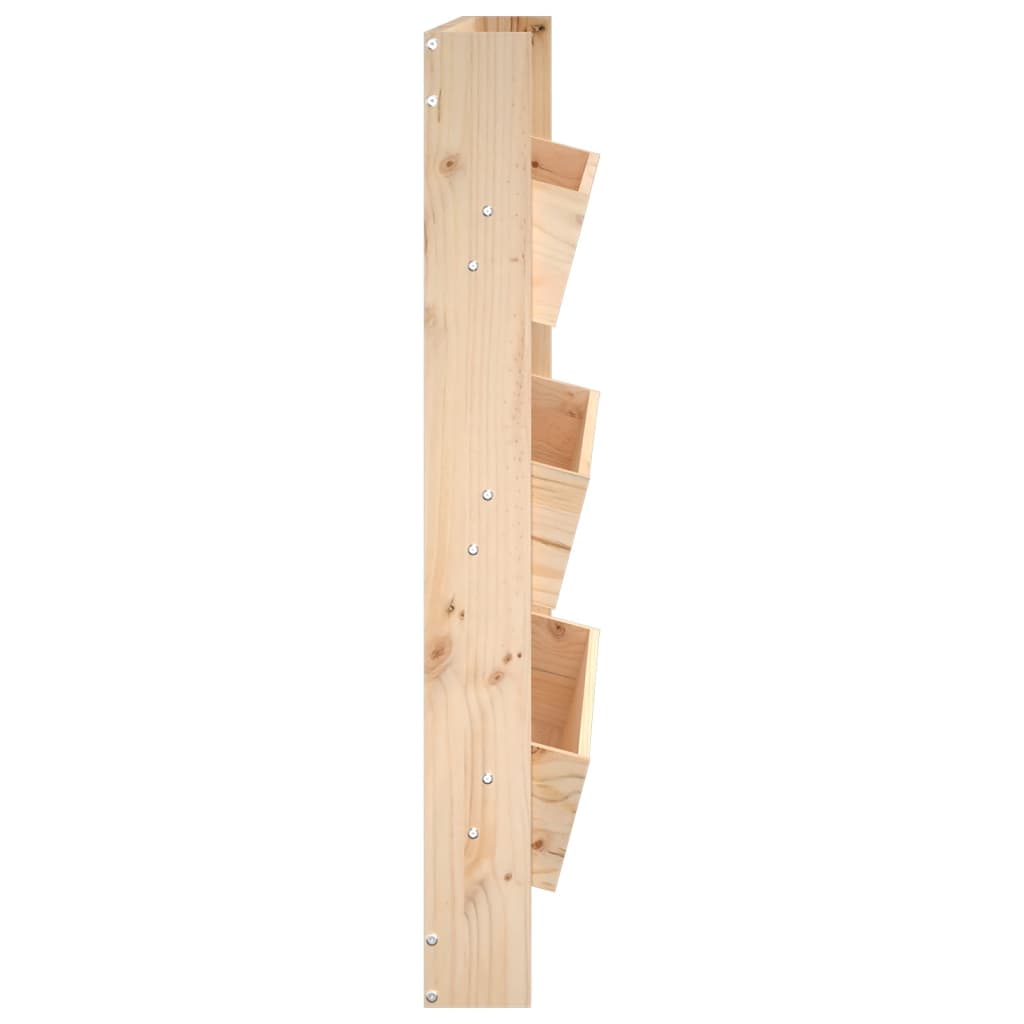 3 szintes tömör fenyőfa fali virágtartó 60 x 18,5 x 110 cm 5