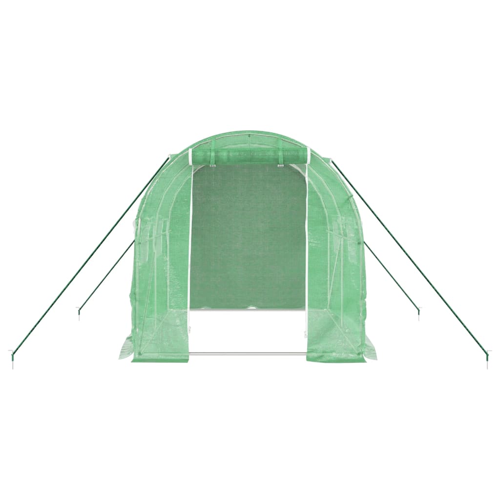 Zöld acélvázas melegház 4 m² 2 x 2 x 2 m 4