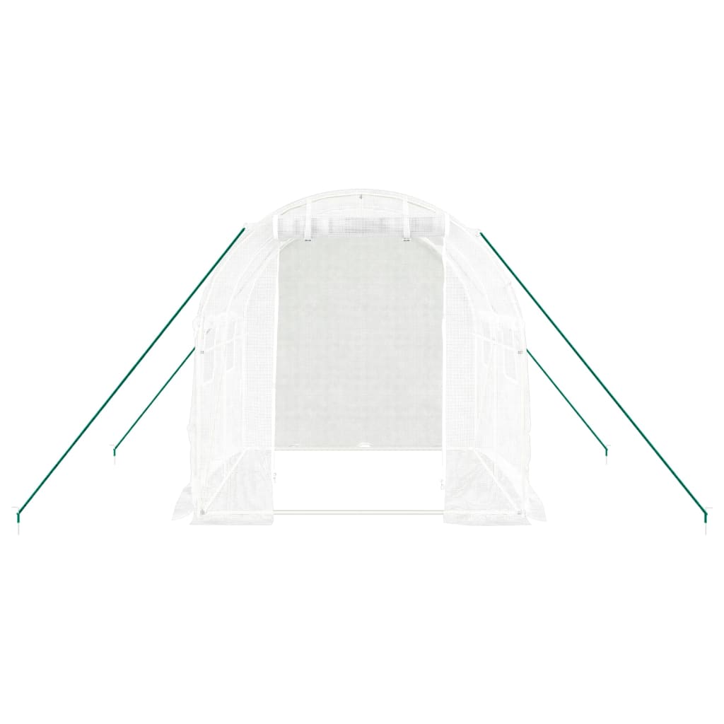 Fehér acélvázas melegház 4 m² 2x2x2 m 4